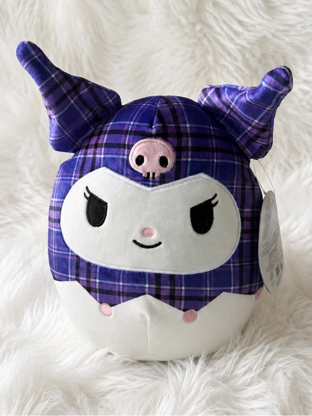 Squishmallows Kuromi - Hello Kitty Plush Toy - Plaid 6.5 inch Limited Edition
